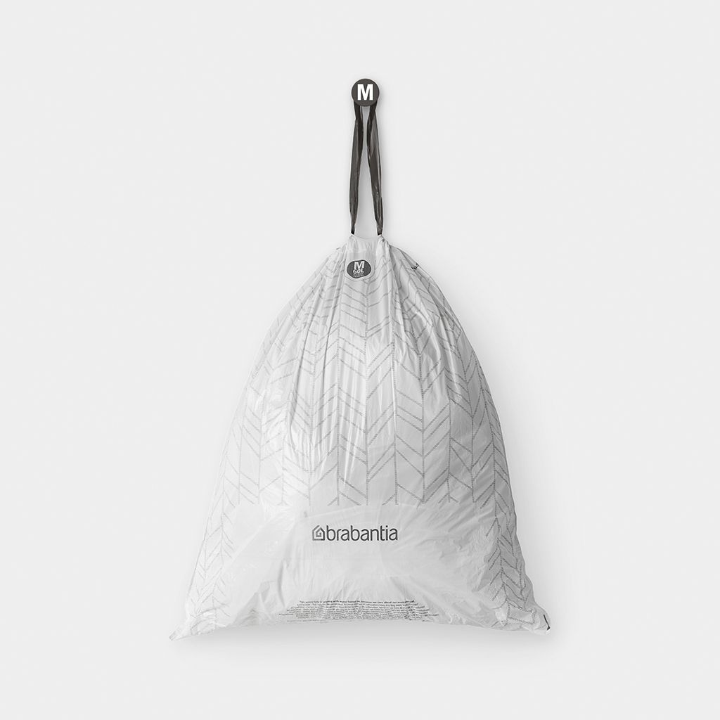 Brabantia PerfectFit Trash Bags, Code J, 5.3-6.6 Gallon, 20-25 Liter, 120 Trash  Bags