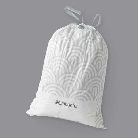 Brabantia - Lot de 12 rouleaux de 10 sacs poubelle 50/60 l blanc code H  (dont