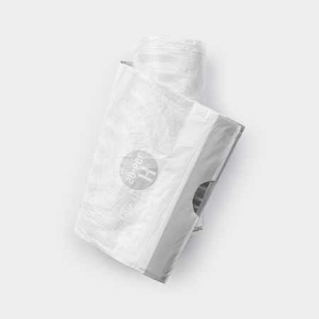 Sac poubelle PerfectFit, Code H, 50-60L, 10 rouleaux - White