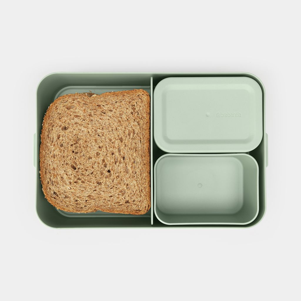 Make & Take Lunch Box Bento Large, Plastic - Jade Green