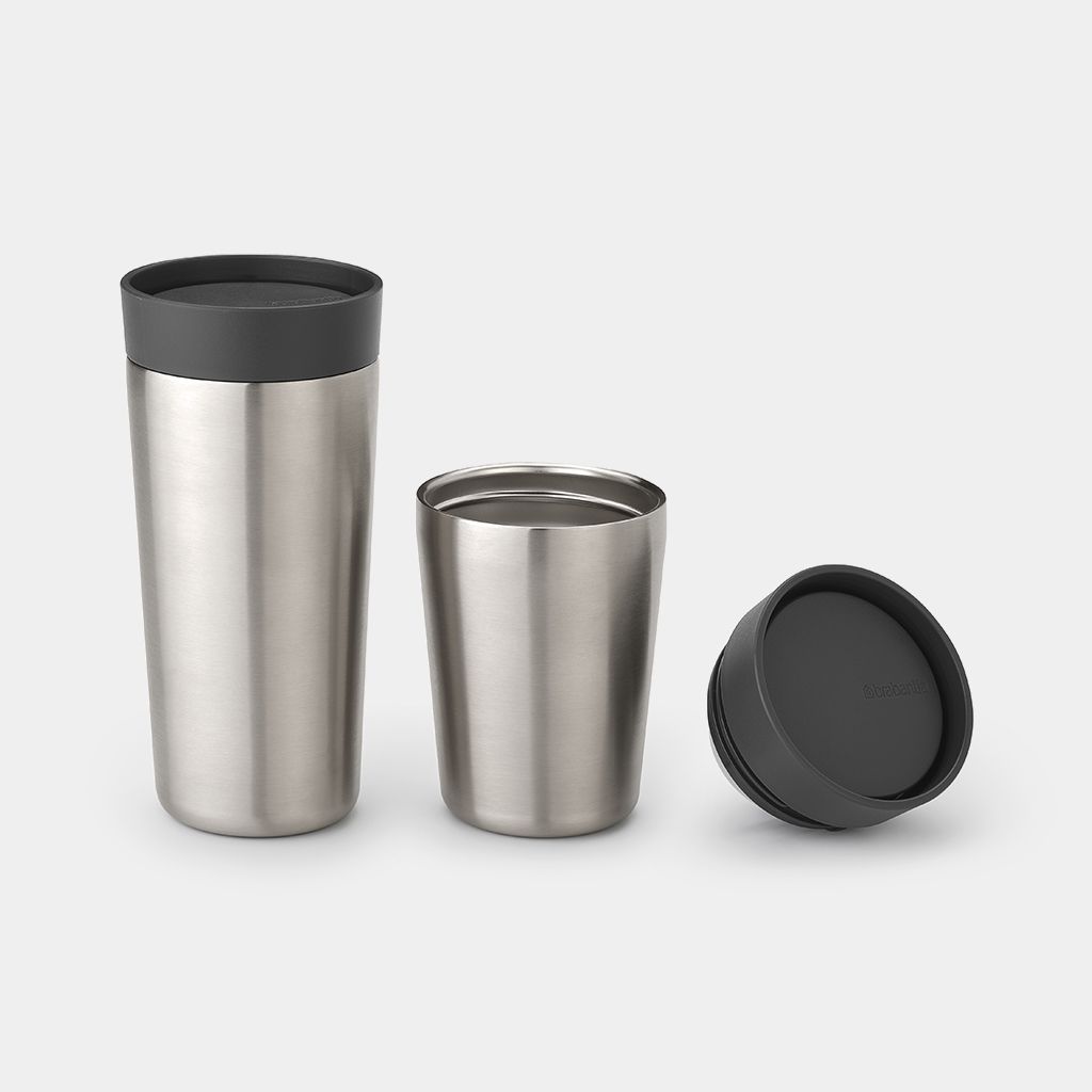 Make & Take Insulated Cup Medium, 0.36L - Dark Grey | Brabantia