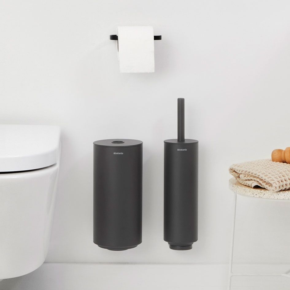 Stun Glimlach Verzoenen MindSet toiletaccessoires, set van 3 - toiletborstel met houder, toile |  Brabantia