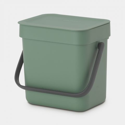 Organize It All Stainless Steel Compost Bin with Bonus Biodegradable Bags,  Sink Organizer & Scrub Brush