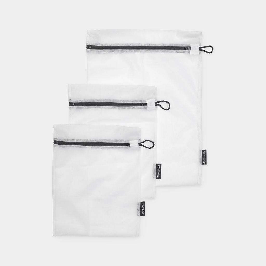 Wash Bags, set of 3, in 2 sizes - White