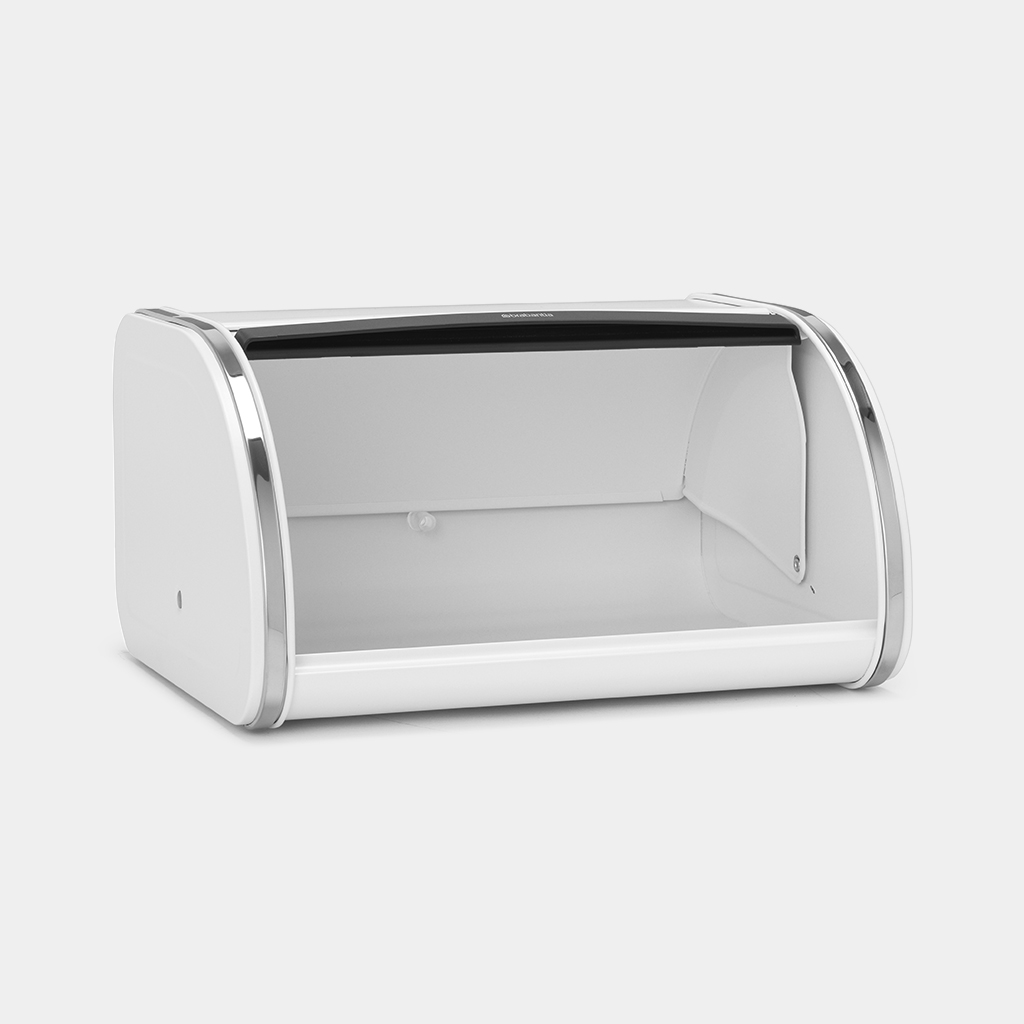 Roll Top Bread Bin, Medium White Brabantia