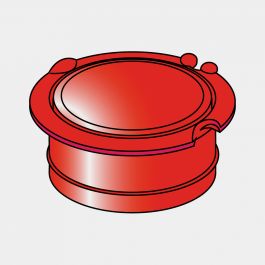 Altijd uitdrukken Notebook Grondanker dop, diameter 45 mm - Red | Brabantia