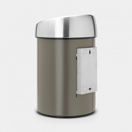 De daadwerkelijke aangrenzend Leed Touch Bin afvalemmer, 3 liter, kunststof binnenemmer - Platinum | Brabantia