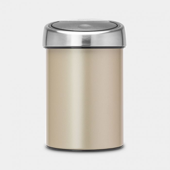 Barmhartig een kopje Uitputting Touch Bin afvalemmer, 3 liter, kunststof binnenemmer - Metallic Gold |  Brabantia